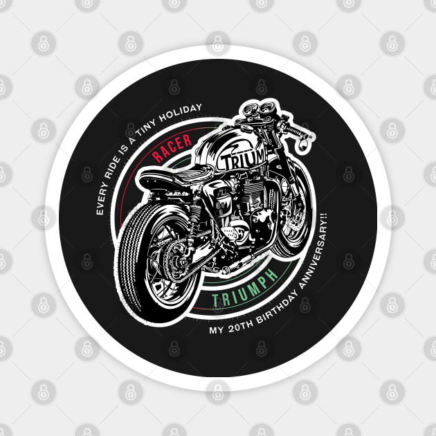 Cafe Racer Bikes | Vintage Motorcycles | Classic Rides | Gifts for Him | Birthday Gifts Magnet by SW-Longwave